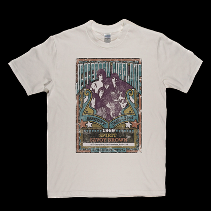 Jefferson Airplane Spirit Savoy Brown Gig Poster T-Shirt