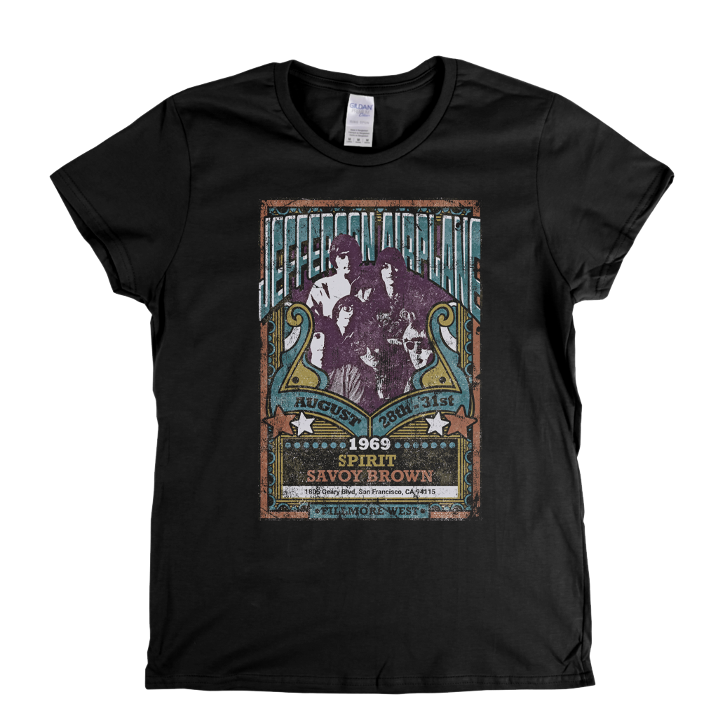 Jefferson Airplane Spirit Savoy Brown Gig Poster Womens T-Shirt