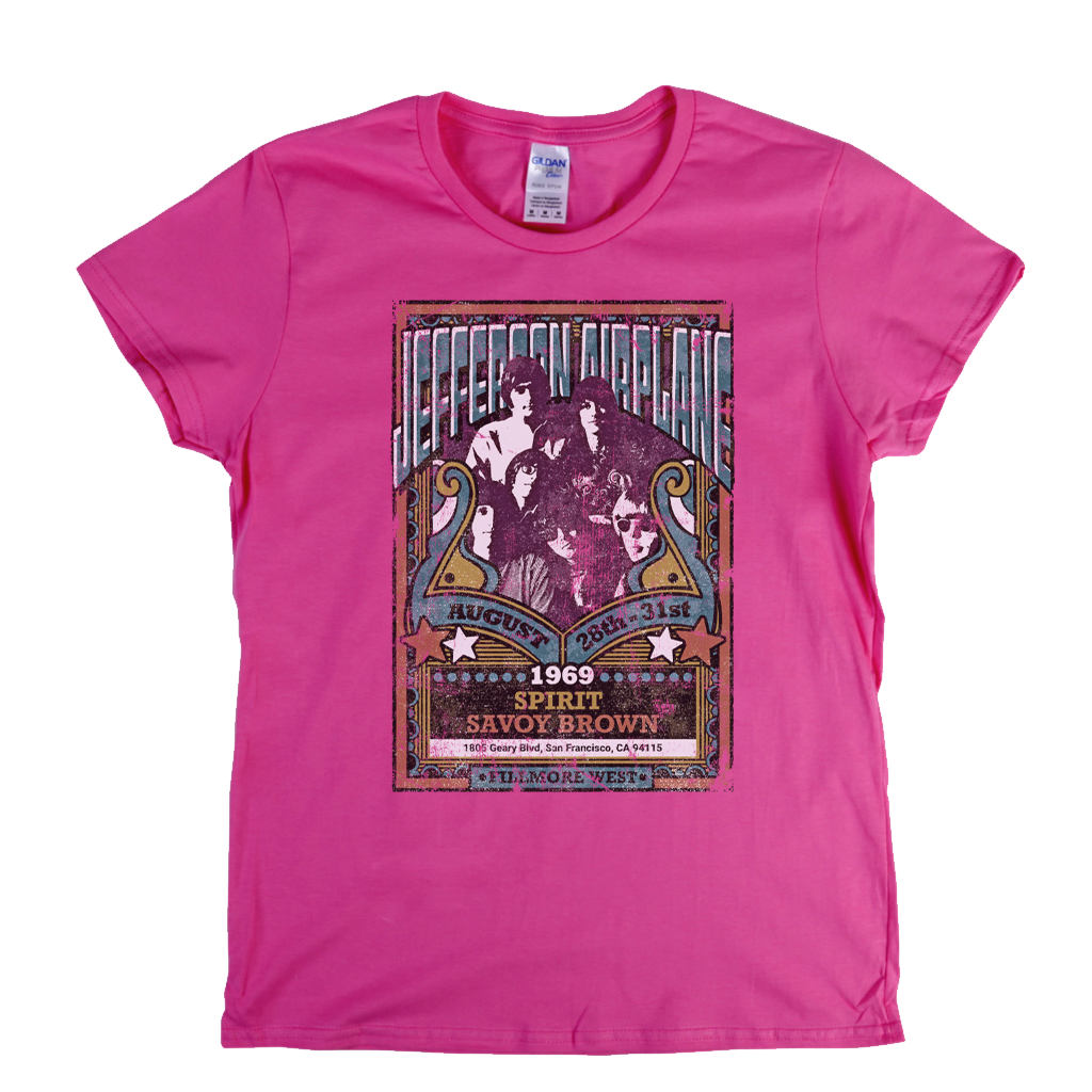 Jefferson Airplane Spirit Savoy Brown Gig Poster Womens T-Shirt