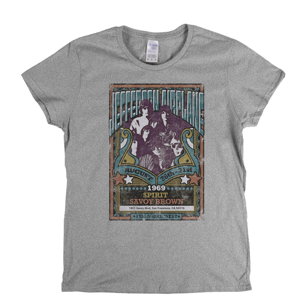 Jefferson Airplane Spirit Savoy Brown Gig Poster Womens T-Shirt