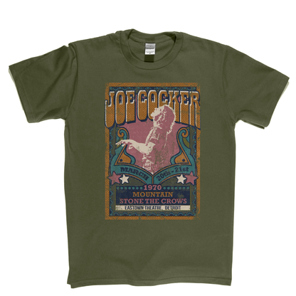 Joe Cocker Mountain Stone The Crows Gig Poster T-Shirt