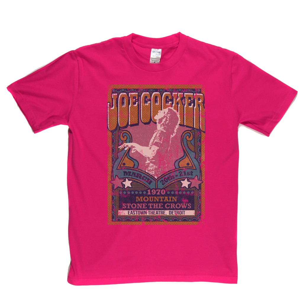 Joe Cocker Mountain Stone The Crows Gig Poster T-Shirt