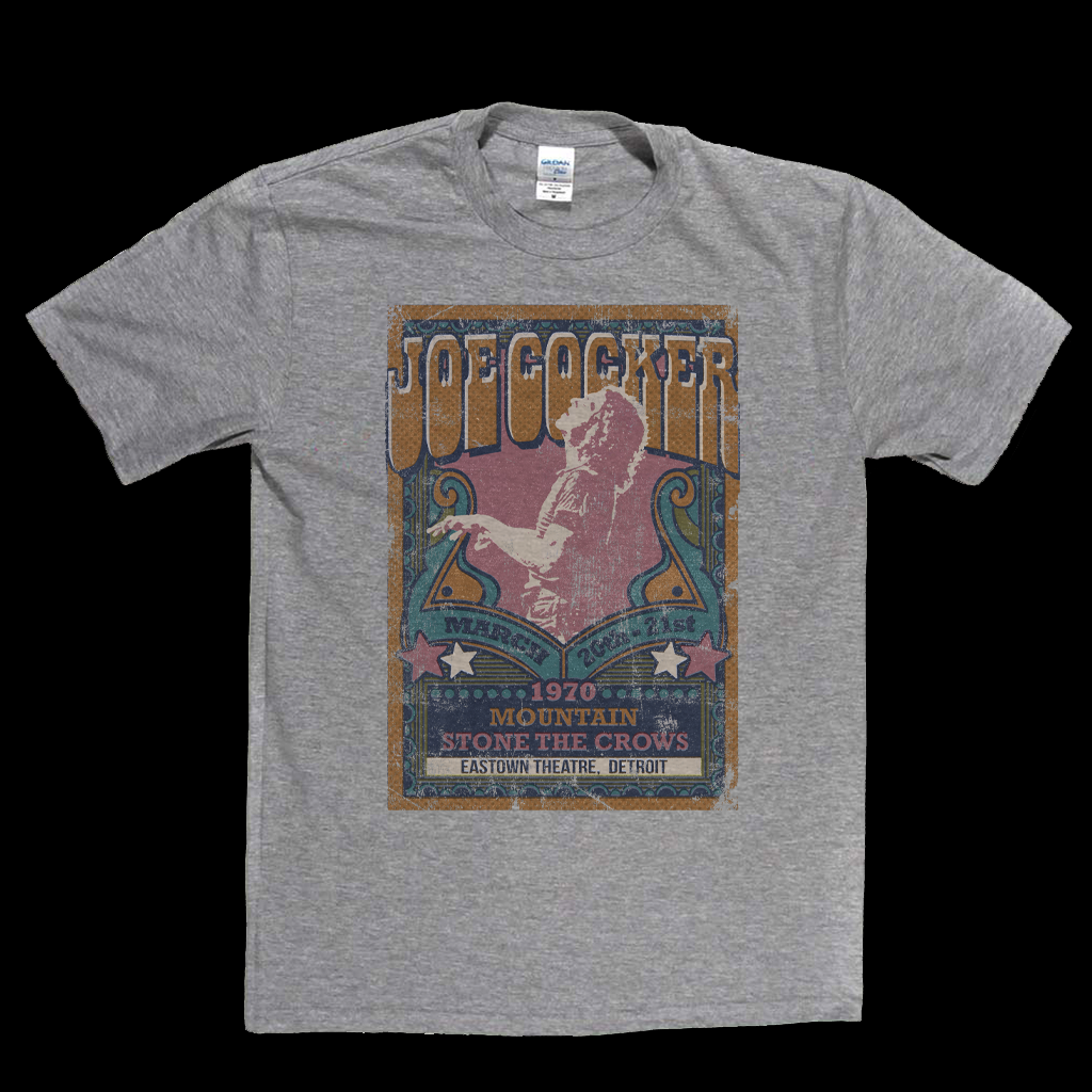 Joe Cocker Mountain Stone The Crows Gig Poster T-Shirt