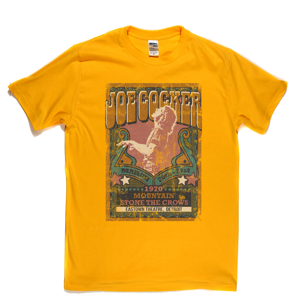 Joe Cocker Mountain Stone The Crows Gig Poster T-Shirt