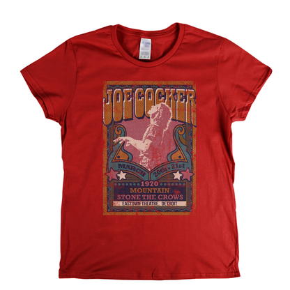 Joe Cocker Mountain Stone The Crows Gig Poster Womens T-Shirt