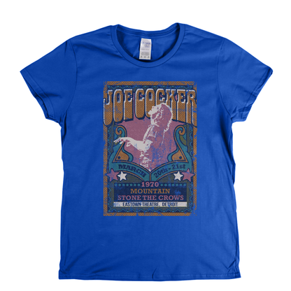 Joe Cocker Mountain Stone The Crows Gig Poster Womens T-Shirt