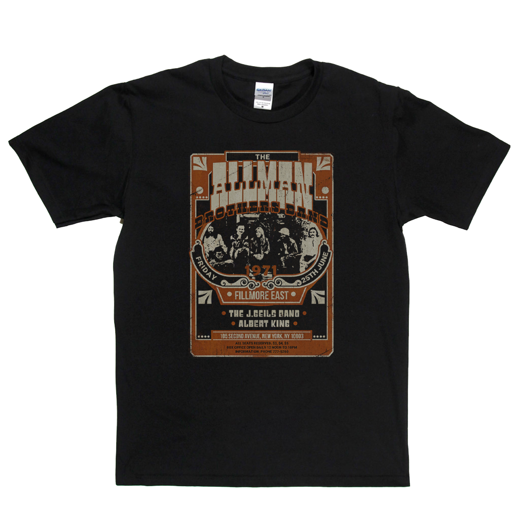 The Allman Brothers J Geils Band Albert King Fillmore 71 T-Shirt