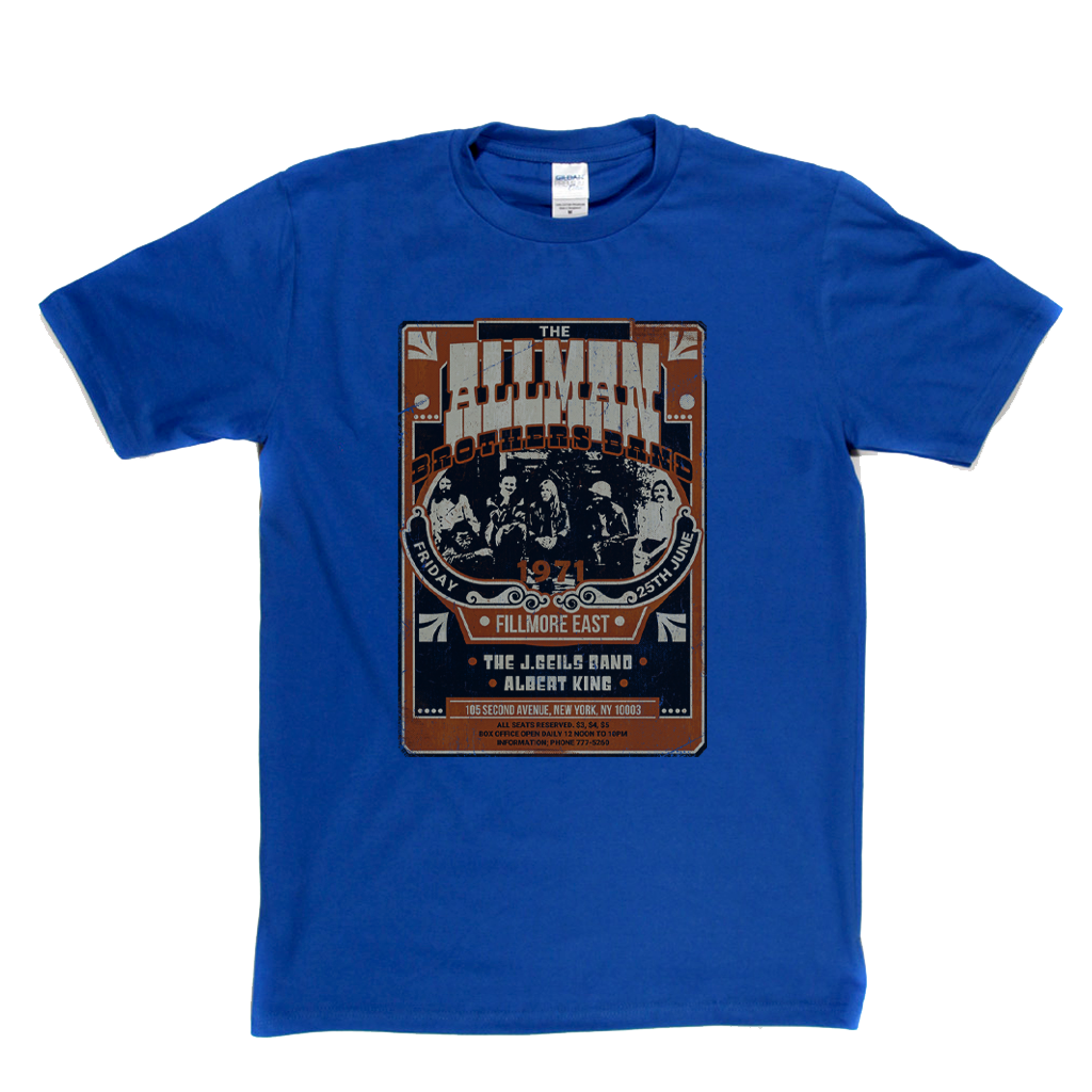 The Allman Brothers J Geils Band Albert King Fillmore 71 T-Shirt