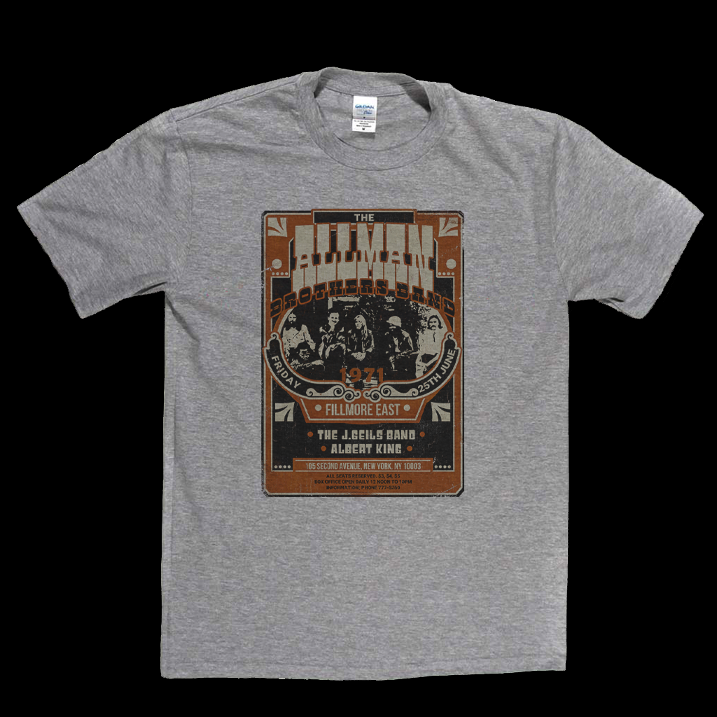 The Allman Brothers J Geils Band Albert King Fillmore 71 T-Shirt