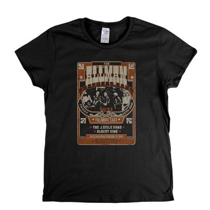 The Allmanbrothers J Geils Band Albert King Fillmore 71 Womens T-Shirt