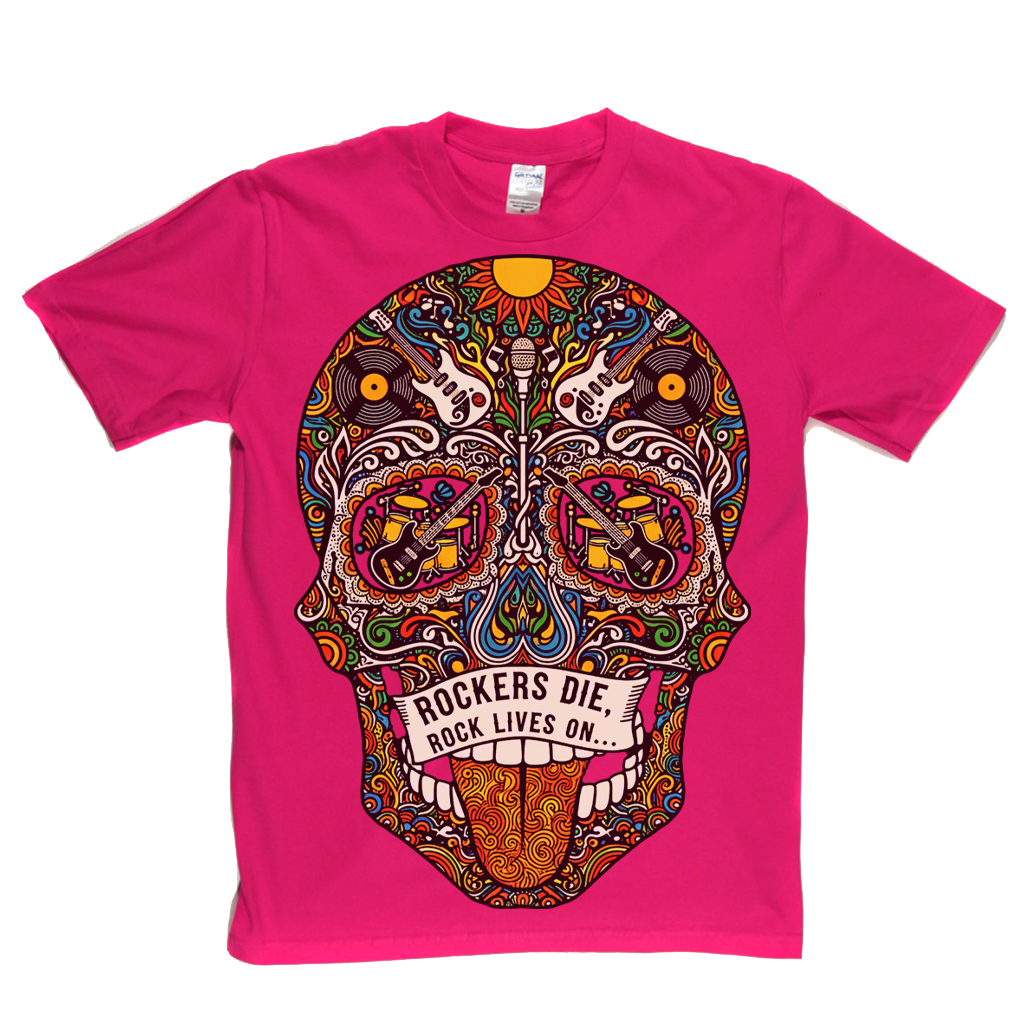 Rock Lives On Sugar Skull T-Shirt