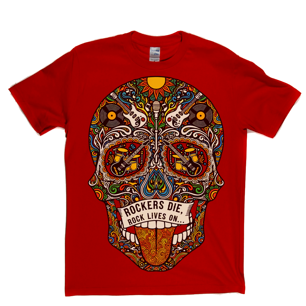 Rock Lives On Sugar Skull T-Shirt