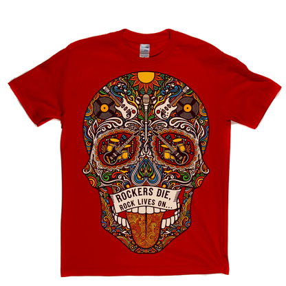 Rock Lives On Sugar Skull T-Shirt