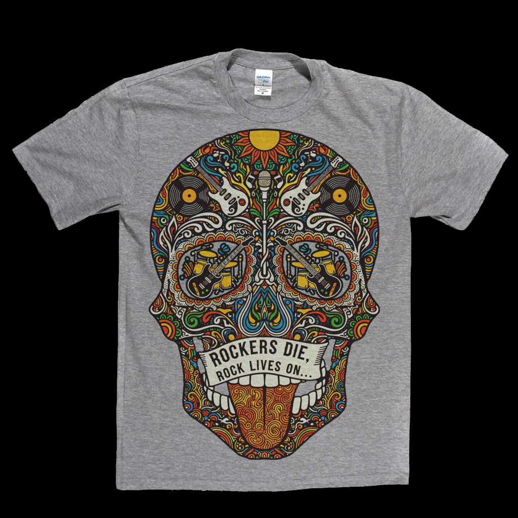 Rock Lives On Sugar Skull T-Shirt