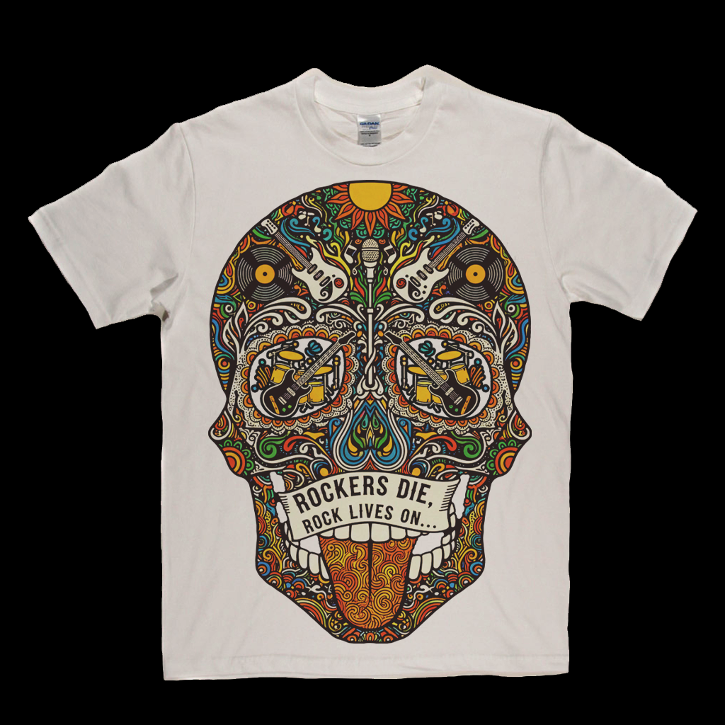 Rock Lives On Sugar Skull T-Shirt