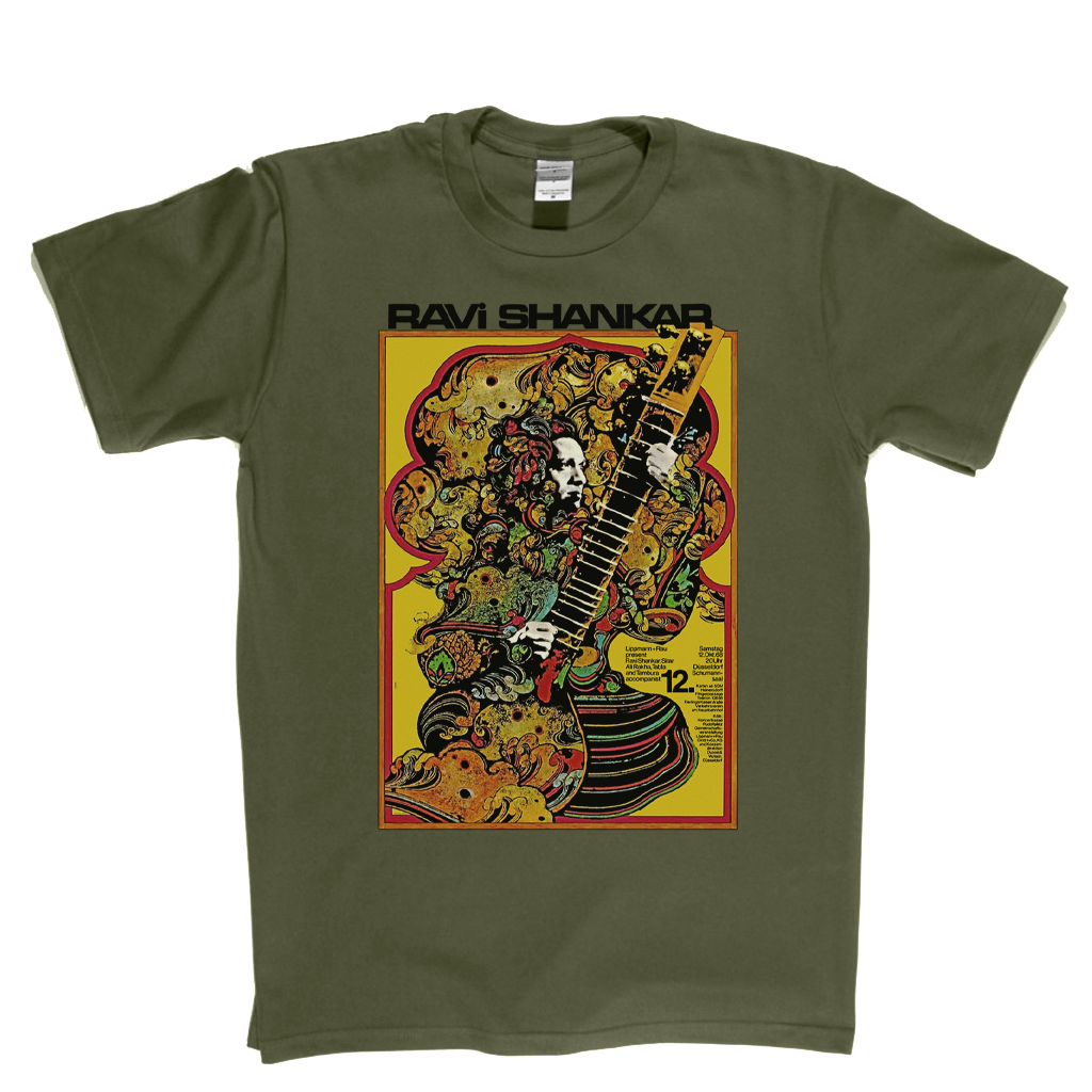 Ravi Shankar Concert Dusseldorf Poster 1968 T-Shirt