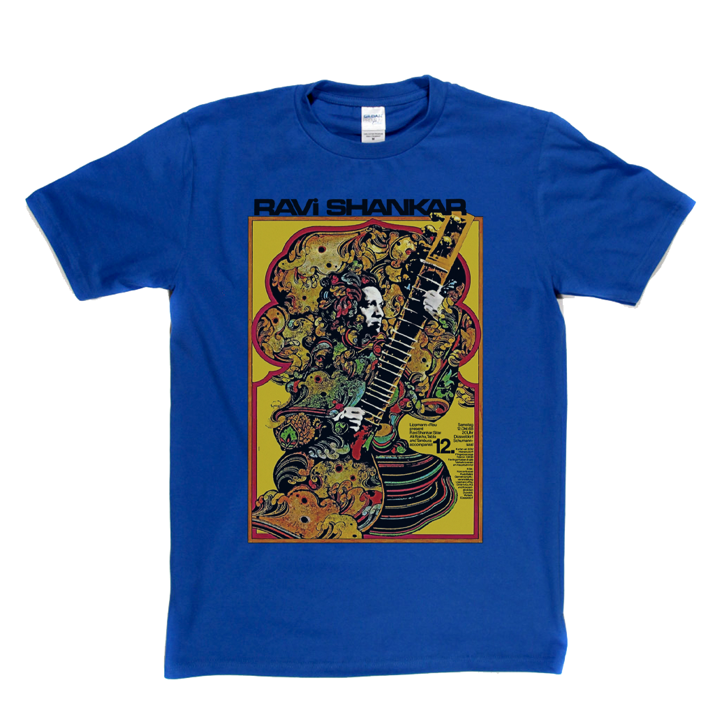 Ravi Shankar Concert Dusseldorf Poster 1968 T-Shirt