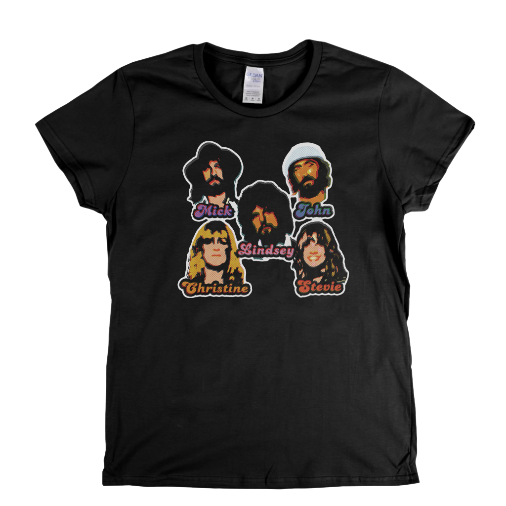 Fleetwood Mac Stickers Womens T-Shirt