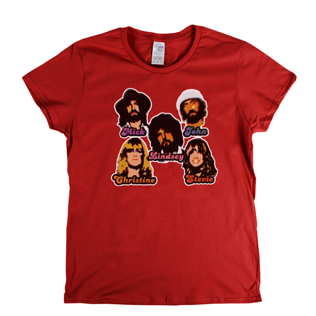 Fleetwood Mac Stickers Womens T-Shirt
