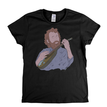 Levon Helm Playing The Mandolin Womens T-Shirt