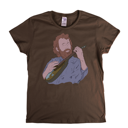 Levon Helm Playing The Mandolin Womens T-Shirt