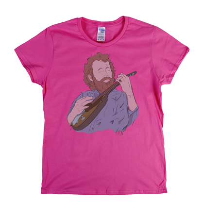 Levon Helm Playing The Mandolin Womens T-Shirt