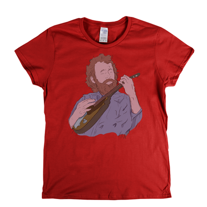 Levon Helm Playing The Mandolin Womens T-Shirt