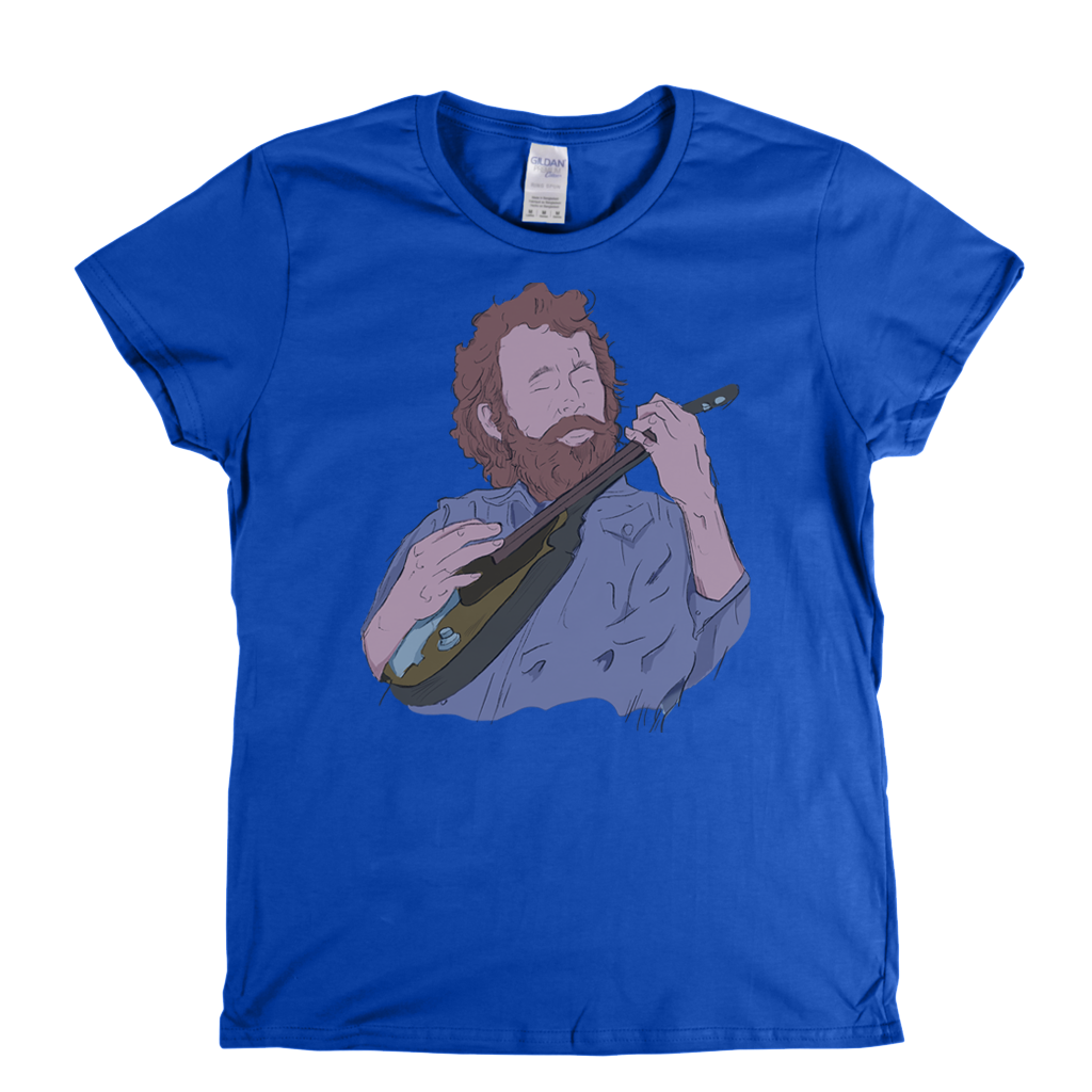 Levon Helm Playing The Mandolin Womens T-Shirt