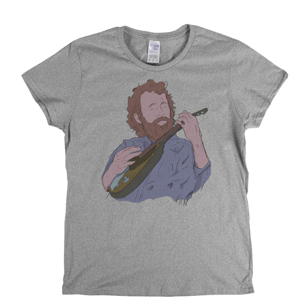 Levon Helm Playing The Mandolin Womens T-Shirt