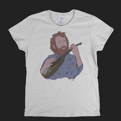 Levon Helm Playing The Mandolin Womens T-Shirt