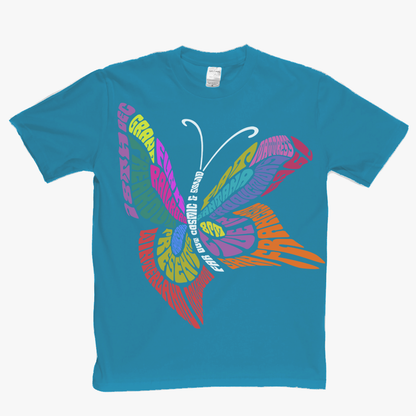 Grand Funk Railroad Santana Fat Mattress 1969 Butterfly T-Shirt