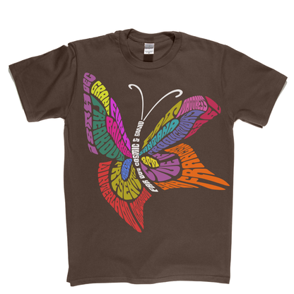 Grand Funk Railroad Santana Fat Mattress 1969 Butterfly T-Shirt