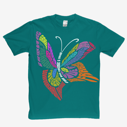 Grand Funk Railroad Santana Fat Mattress 1969 Butterfly T-Shirt