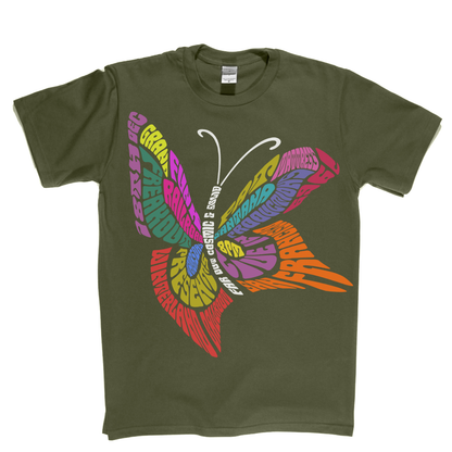 Grand Funk Railroad Santana Fat Mattress 1969 Butterfly T-Shirt