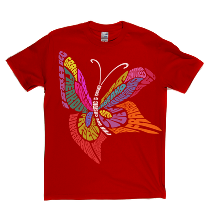 Grand Funk Railroad Santana Fat Mattress 1969 Butterfly T-Shirt