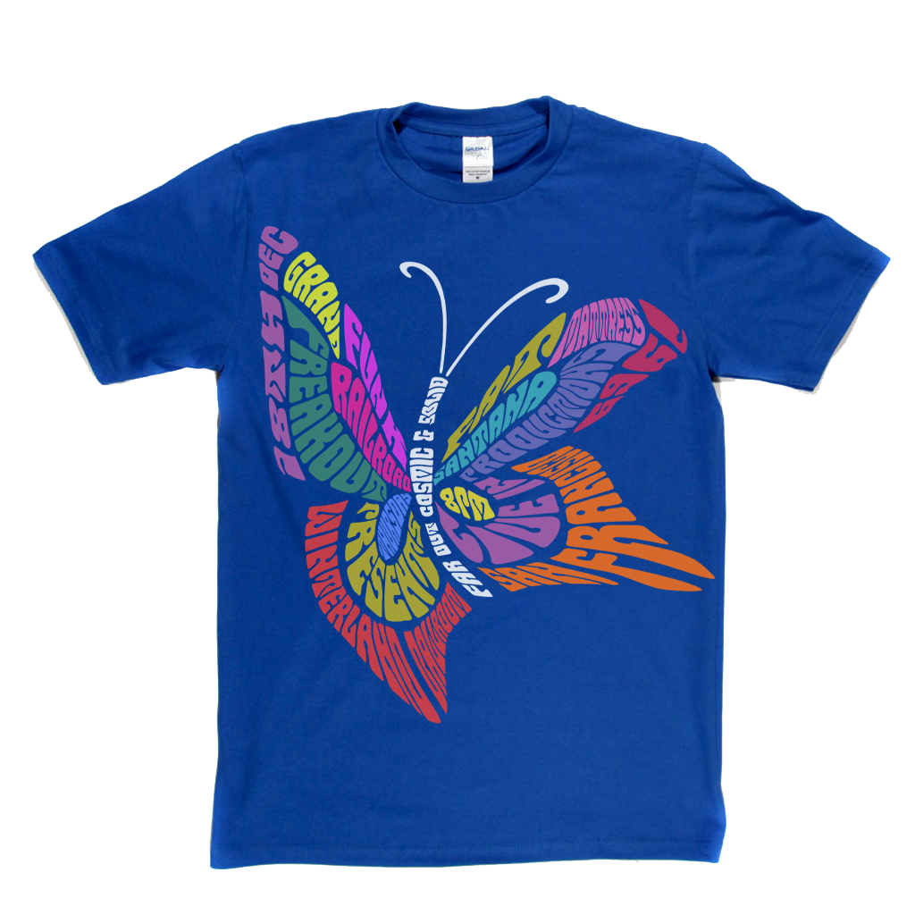 Grand Funk Railroad Santana Fat Mattress 1969 Butterfly T-Shirt