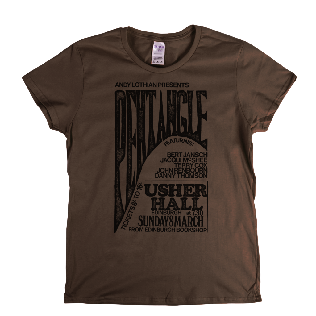 Pentangle Usher Hall Poster Womens T-Shirt