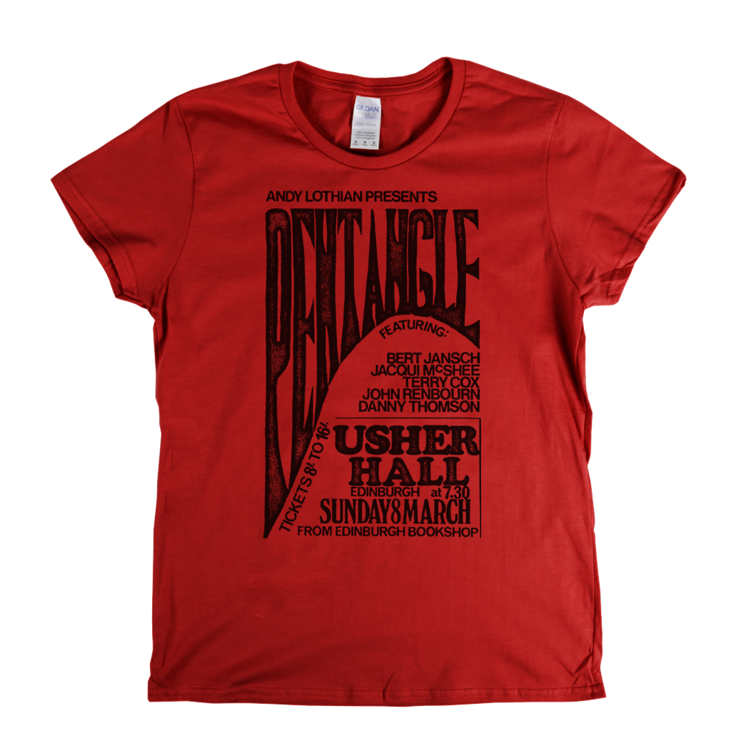 Pentangle Usher Hall Poster Womens T-Shirt