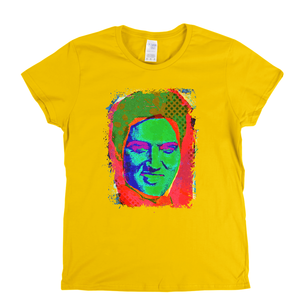 Pop Elvis Womens T-Shirt