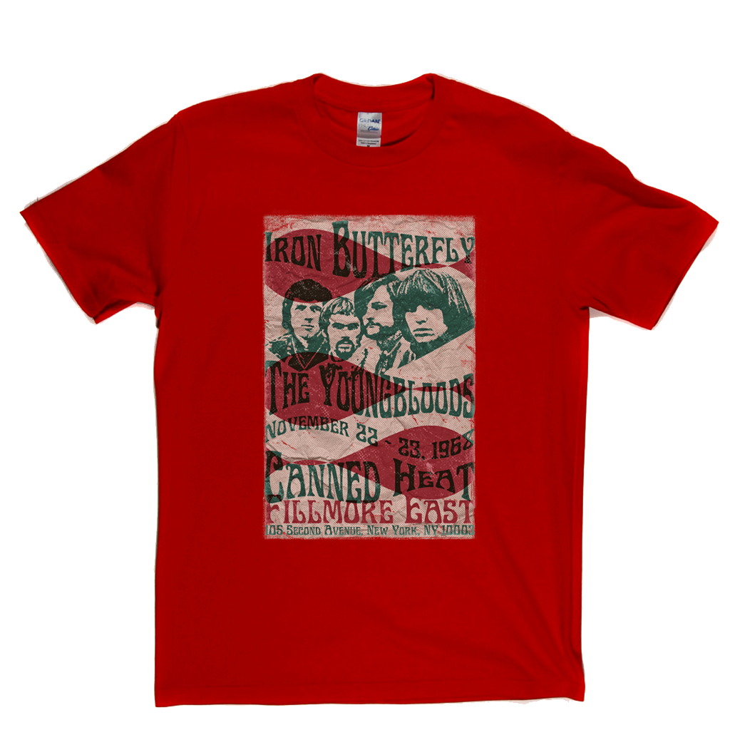 Iron Butterfly Canned Heat The Youngbloods Fillmore East 1968 T-Shirt