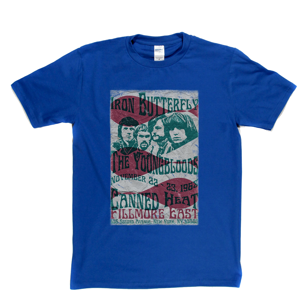 Iron Butterfly Canned Heat The Youngbloods Fillmore East 1968 T-Shirt