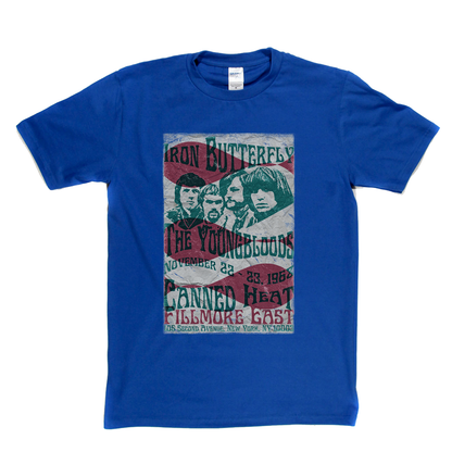 Iron Butterfly Canned Heat The Youngbloods Fillmore East 1968 T-Shirt
