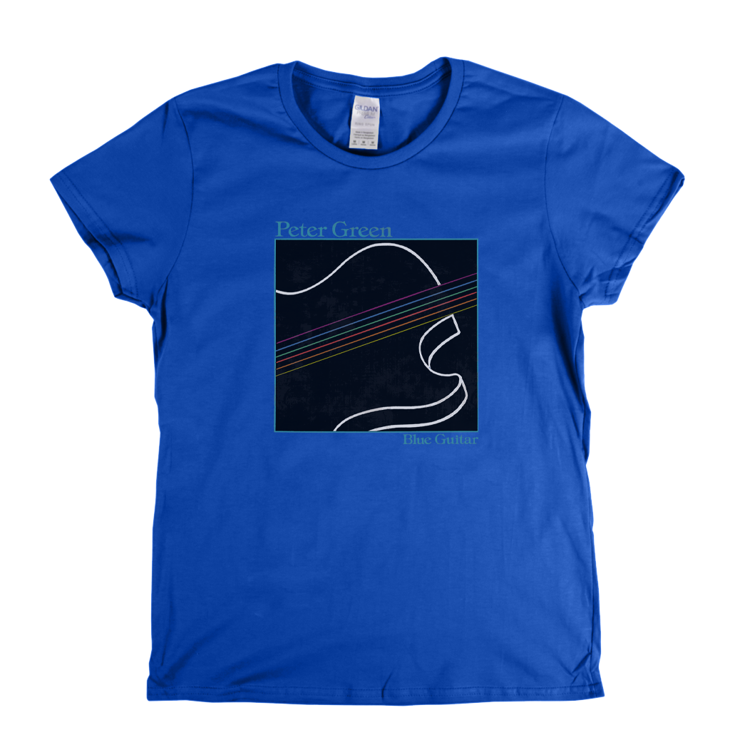 Peter Green Blue Guitar Womens T-Shirt