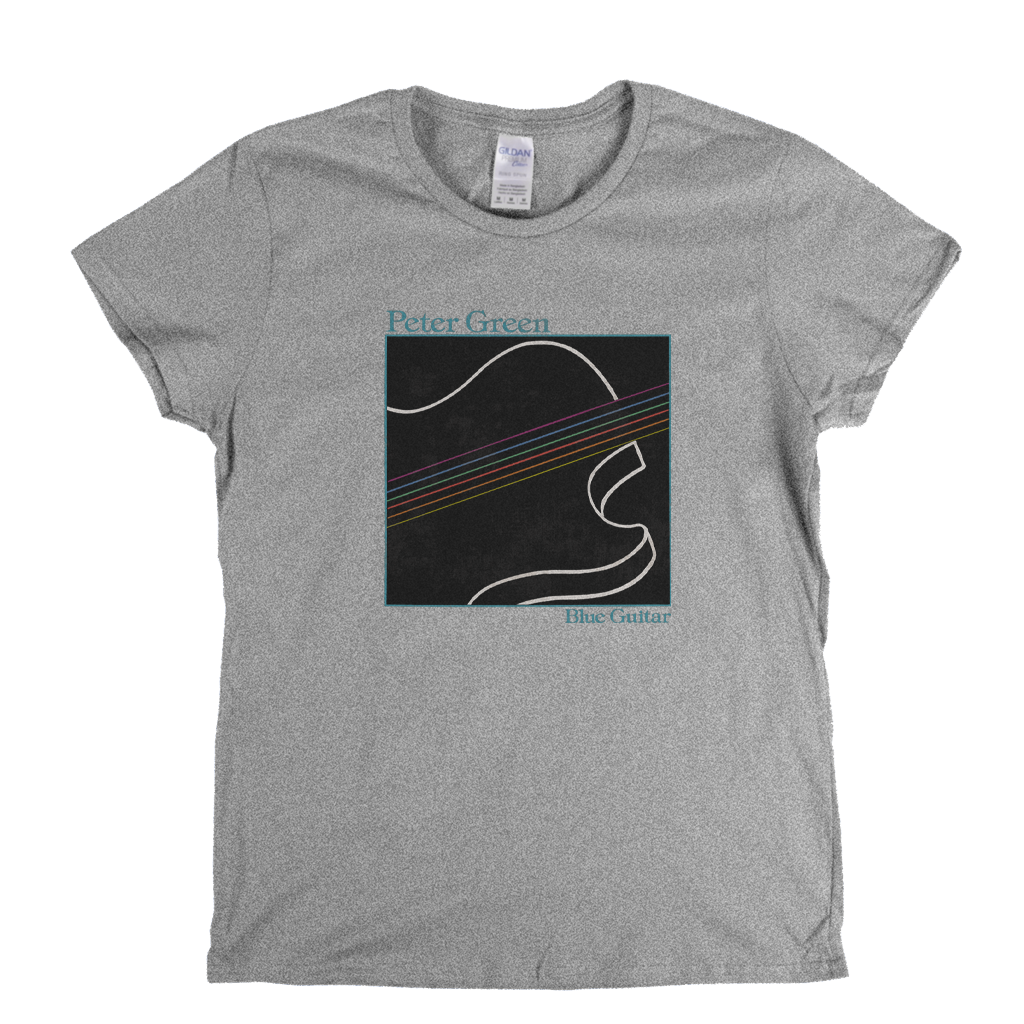 Peter Green Blue Guitar Womens T-Shirt