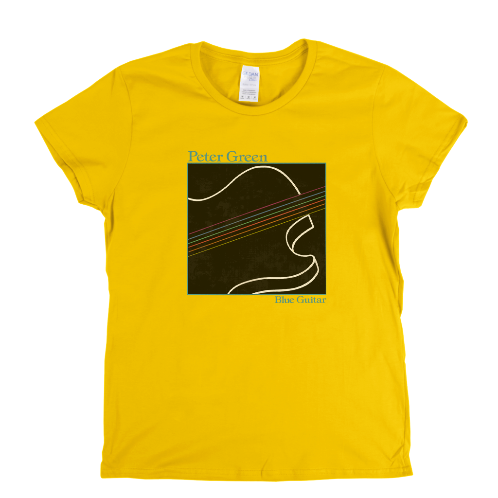 Peter Green Blue Guitar Womens T-Shirt