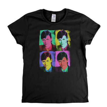 David Bowie Distressed Pop Art Womens T-Shirt