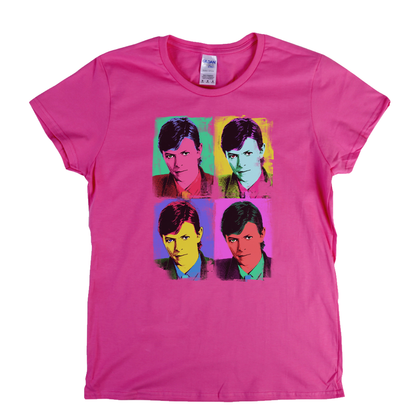 David Bowie Distressed Pop Art Womens T-Shirt