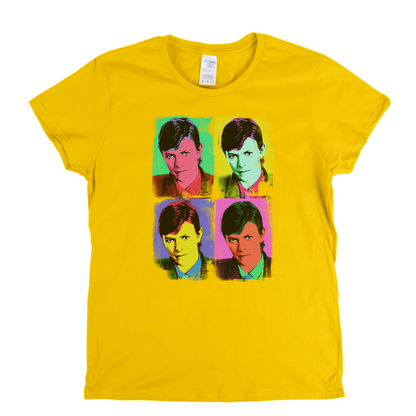 David Bowie Distressed Pop Art Womens T-Shirt