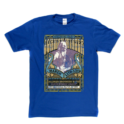 Johnny Winter Allman Brothers Elvin Bishop Fillmore Poster T-Shirt