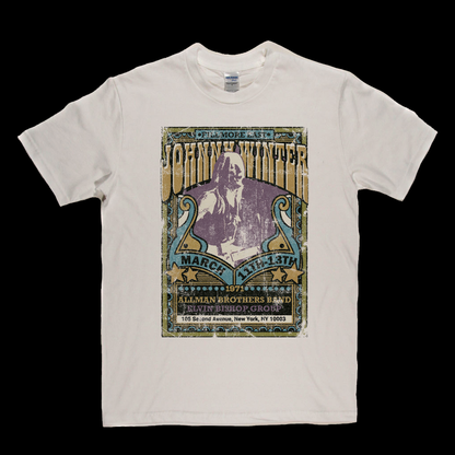 Johnny Winter Allman Brothers Elvin Bishop Fillmore Poster T-Shirt